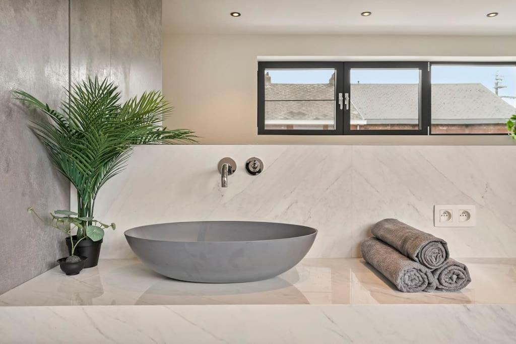 Schitterende loft met jacuzzi en sauna in Mechelen Buitenkant foto